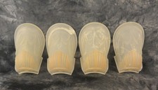 Vintage Frosted Glass Slip Shades; Set of 4; Salvage: Chandelier or Sconce picture
