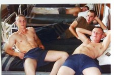 REPRINT 2000's Shirtless Handsome young man gay russian Soldiers vtg photo picture