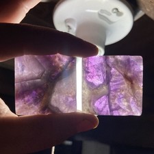 Amazing Polished Amethyst Square Slabs 2 Piece 1.73 Oz picture