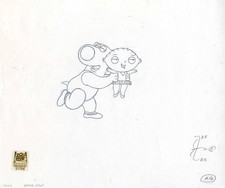 Original Production Drawing of Brian and Stewie from A Very Special Family Guy F picture