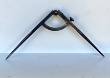 Vintage WM Johnson Wing Divider Compass 8” Tempered Steel Riveted Brass Joint picture