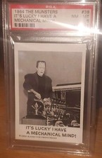 1964 LEAF MUNSTERS IT'S LUCKY I HAVE A MECHANUCAL MIND#38 PSA 8 NM-MT picture