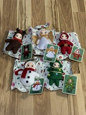 SET 5 Mr Christmas Mystery Mini Elf Ornament Dash Angie Piney Flurry Nick picture