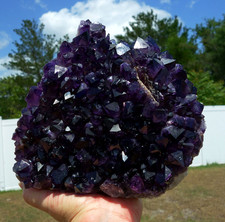 BLACK GRAPE AMETHYST Quartz Crystal Points URUGUAY 8 Pound Cluster For Sale picture