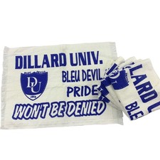 Vintage Dillard University New Orleans Rally Towels Blue Devils Lot 5 White LA 0 picture