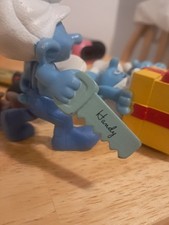 Schleich The Smurfs Handy, Jokey, Brainy Plastic Figurines Cartoon Fantasy picture