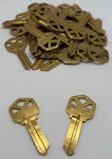 KW1 Brass Finish 5-Pin Key Blanks KW1 Uncut Blank Keys Pack of 50 Keys picture