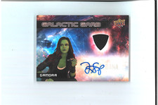 Zoe Saldana COSTUME Autograph STAR TREK Guardians UD Marvel GALACTIC GARB Auto picture