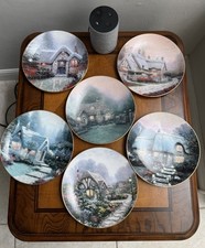 6 Vintage Thomas Kinkade Garden Cottages of England Collector’s Plates Limited picture