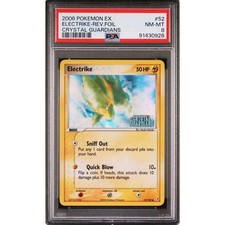 Electrike #52 - Reverse Holo 2006 Pokémon EX Crystal Guardians - PSA 8 LOW POP picture