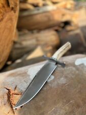 Collective Custom Handmade knife forged blade  6mm Stag/antler  handle  sheath picture