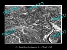 New Castle Pennsylvania Aerial View Of City c1935 2 Large Historic Old Photo picture