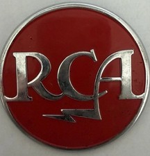 Vintage RCA Metal Equipment Badge 3 1/4