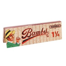 5x Bambu Natural 1 1/4 Rolling Papers Smoking Accessories Bundle Pack 1.25