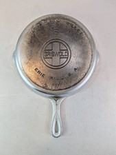 Griswold No 8 Chrome Plated Cast Iron Skillet Block Logo 704 S Erie PA USA picture