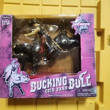Schylling Professional Bull Riding Bull Rider Coin Bank H69 picture