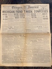 Vtg Oregon Daily Journal Newspaper Jan 17, 1928 Portland Oregon W Advertisements picture