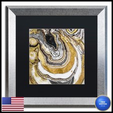 Trademark Fine Art Stone Prose Black Matted Silver Frame 16x16 picture