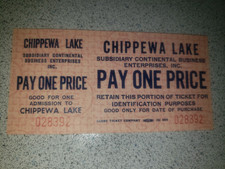 Chippewa Lake Amusement Park Ohio Defunct Admission Ticket Pink 1974 picture