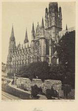 France, Rouen, St. Old Vintage Albumen Print.  15x20 Ci Albumen Print picture