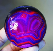 Natural Rare Black Rose Fluorescent Fluorite Ball UV Reactive Reiki Healing picture