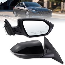Lqito Right Passenger Side Mirror for 2021-2026 Hyundai Elantra Black 8 Pins picture