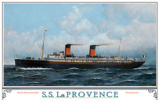 OCEAN LINERS - French Line SS La Provence 11 x 17 picture