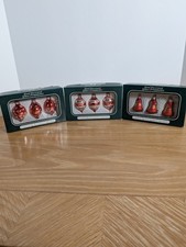 VTG Hand Decorated Glass Ornaments European Craftsmen Dollar Tree Dist Red Set picture