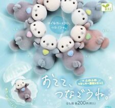 sea ​​otter Otete tsunagone Mascot 4 Types Complete Set Gacha capsule toy Japan picture