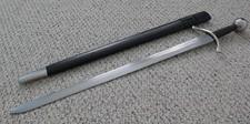 40” Archer Sword Medieval Knight Leather Wrapped Wood Scabbard Renaissance Fair picture