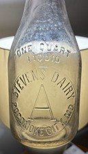 Steven’s Dairy Milk Bottle, Pocomoke City, Maryland. Quart picture