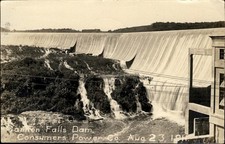 Danbury IA Dam and Waterfall c1910 Real Photo Vintage Postcard picture