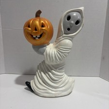 Vintage Ceramic Ghost  With Pumpkin 12