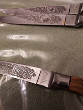 Vintage Othello Germany Fixed Blade Steak Knife Stag Handle. Need Repair. 3 Knvs picture