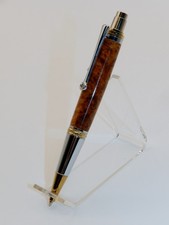 Handmade Ballpoint Click Pen made with Amboyna Burl. Makes A Great Gift #108 picture