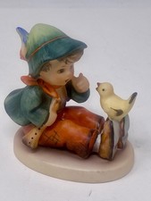Goebel Hummel Singing Lesson #63 Figurine W Germany TMK4 Boy With Bird Signed picture
