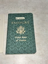 Vintage United States Passport Antique 1900s Historic Document picture