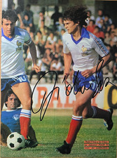 Didier Six, France, Autograph Original picture