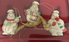 Lenox Snowman Christmas Ornament Gift Set Multicolor Hanging Decorative 2003 NOS picture