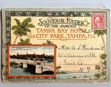 1910s Tampa Bay Hotel and City Park Fold Out Postcard Multi View 6 x 4 Accordion picture