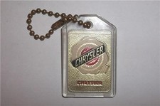 VINTAGE CHRYSLER SAMPLE KEY HOLDER KEYCHAIN JOHNSON MOTOR CO MAIN ST DAYTON OHIO picture