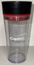 Capital One Bank Cafe Promotional Promo Plastic H2O Water Bottle Tumbler 16 oz picture