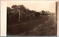 Jersey City New Jersey Tonnele Avenue Bridge Erie Railroad RPPC Photo Postcard picture