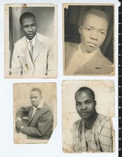 (4x) c. 1950's-1970's Men Studio Portraits, Mali, Africa Vintage Photos picture