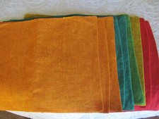Vintage Likely Scandinavian Placemats - Linen Various Solid Tones-Set of 9 picture