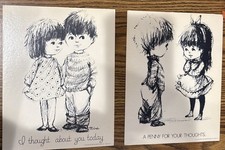 Vintage 1970’s Fran Mar “Moppets” Greeting Cards 7” X 9” picture