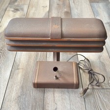 Vintage 1940s Sheaffer's Louvered Desk Lamp Art Deco No Pen Needs Rewiring Read picture