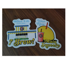 7 Brew Limited Edition Sticker Set - Lemonade Stand & Main Squeeze 2026 picture
