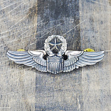 Vintage WW2 USAAF Command Pilot Badge Pin GEMSCO Sterling Silver 3-Inch picture