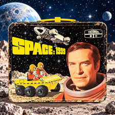 Vintage Space 1999 Metal Lunch Box Thermos Set 1970s Sci-Fi TV Aladdin Retro picture